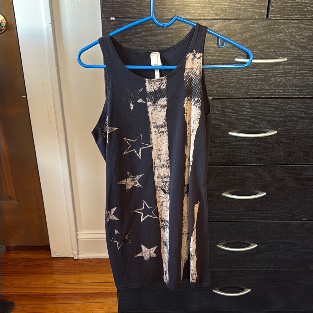 Starry Black Sleeveless Dress